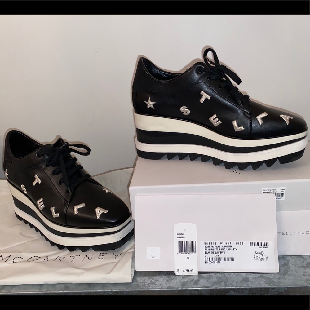 NEARLY NEW STELLA MCCARTNEY ELYSE PLATFORM OXFORD